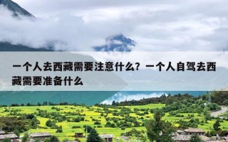 一个人去西藏需要注意什么？一个人自驾去西藏需要准备什么