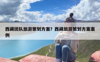 西藏团队旅游策划方案？西藏旅游策划方案案例