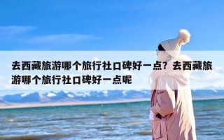 去西藏旅游哪个旅行社口碑好一点？去西藏旅游哪个旅行社口碑好一点呢