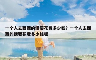 一个人去西藏的话要花费多少钱？一个人去西藏的话要花费多少钱呢