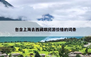 包含上海去西藏跟团游价格的词条