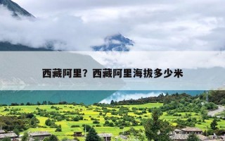 西藏阿里？西藏阿里海拔多少米