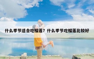 什么季节适合吃榴莲？什么季节吃榴莲比较好