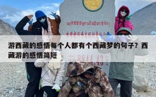 游西藏的感悟每个人都有个西藏梦的句子？西藏游的感悟简短
