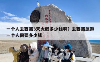 一个人去西藏3天大概多少钱啊？去西藏旅游一个人需要多少钱