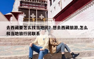 去西藏要怎么找当地团？想去西藏旅游,怎么和当地旅行团联系
