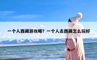 一个人西藏游攻略？一个人去西藏怎么玩好