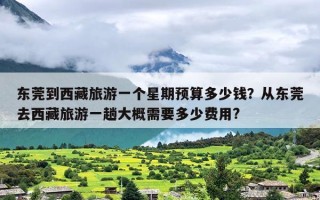 东莞到西藏旅游一个星期预算多少钱？从东莞去西藏旅游一趟大概需要多少费用?