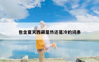 包含夏天西藏是热还是冷的词条