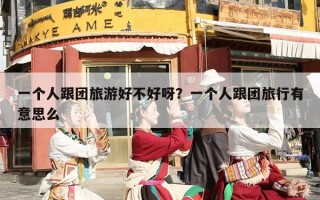 一个人跟团旅游好不好呀？一个人跟团旅行有意思么