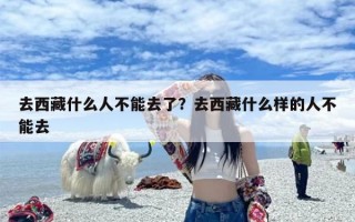 去西藏什么人不能去了？去西藏什么样的人不能去