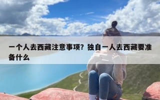 一个人去西藏注意事项？独自一人去西藏要准备什么