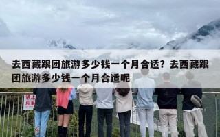 去西藏跟团旅游多少钱一个月合适？去西藏跟团旅游多少钱一个月合适呢
