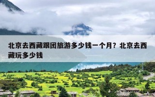 北京去西藏跟团旅游多少钱一个月？北京去西藏玩多少钱