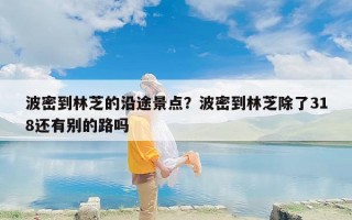 波密到林芝的沿途景点？波密到林芝除了318还有别的路吗