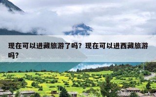 现在可以进藏旅游了吗？现在可以进西藏旅游吗?