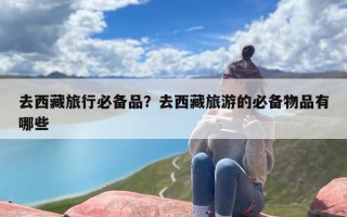 去西藏旅行必备品？去西藏旅游的必备物品有哪些