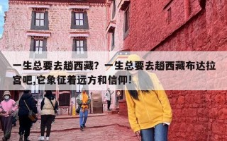 一生总要去趟西藏？一生总要去趟西藏布达拉宫吧,它象征着远方和信仰!