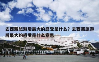 去西藏旅游后最大的感受是什么？去西藏旅游后最大的感受是什么意思