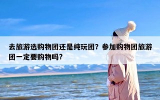 去旅游选购物团还是纯玩团？参加购物团旅游团一定要购物吗?