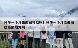 怀孕一个月去西藏可以吗？怀孕一个月能去海拔高的地方吗