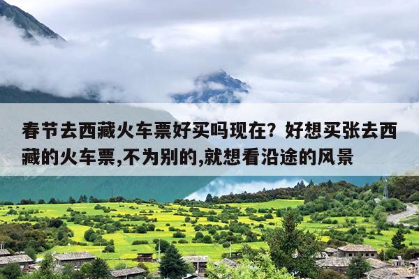 春节去西藏火车票好买吗现在？好想买张去西藏的火车票,不为别的,就想看沿途的风景