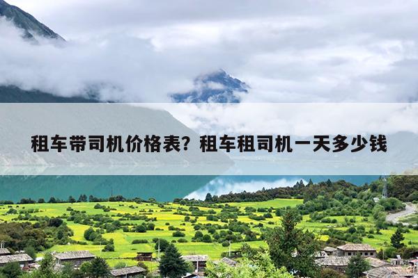 租车带司机价格表？租车租司机一天多少钱